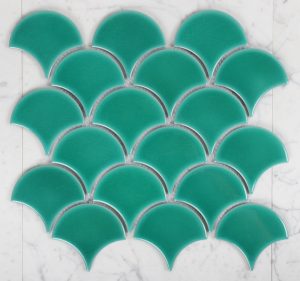 419 Irish Green Fan Mosaic 
